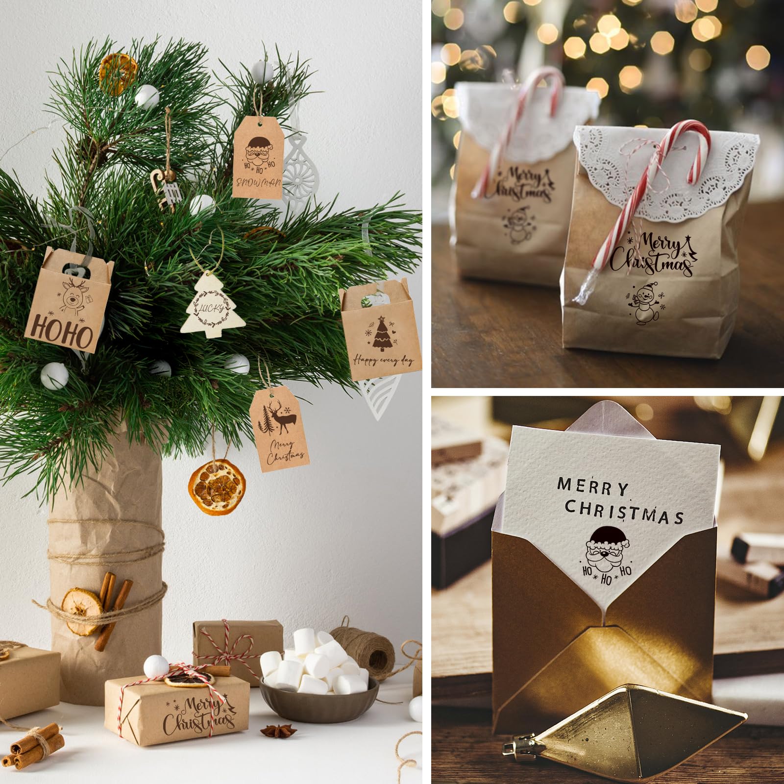 Personnalisable SHUOHONG 6 Piu00e8ces Thank You Tampons En Caoutchouc Bois Rond, Merci Tampon Textile