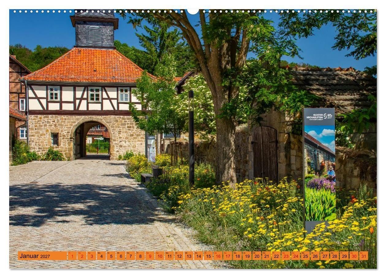 Michaelstein - Kloster mit Klang (hochwertiger Premium Wandkalender 2027 DIN A2 quer), Kunstdruck in Hochglanz: Architektur, Fischzucht, Gärten und ... Michaelstein fasziniert (CALVENDO Orte)