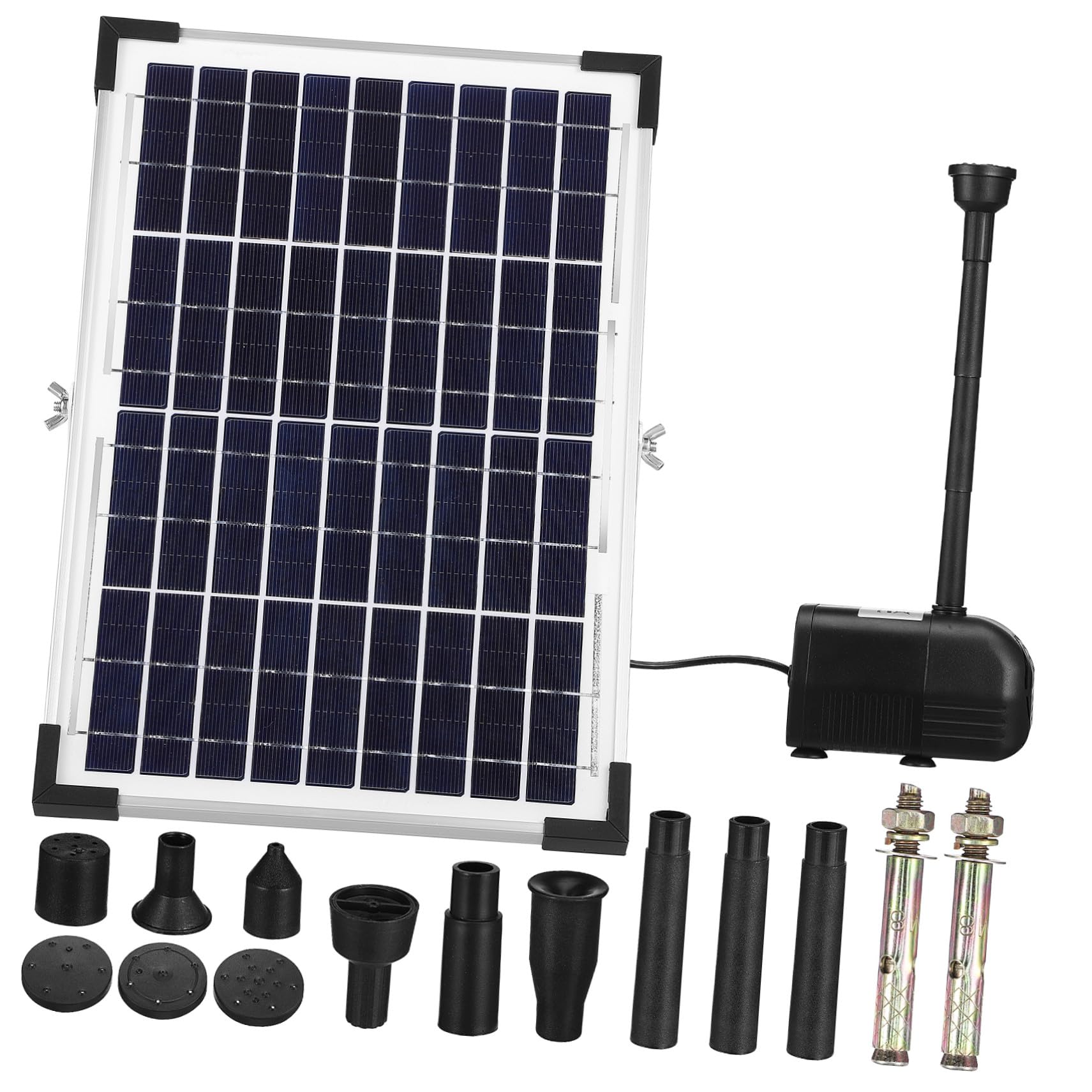 Pompe de fontaine solaire pour bassin et jardin 12W : fini l'eau stagnante en extérieur