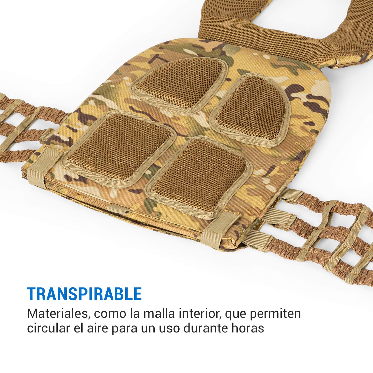 Capital Sports Battlevest 2.0 - Chaleco lastrado, Cintas velcro, Chaleco peso entrenamiento, Chaleco de peso, Cable desenganche rápido, Transpirable