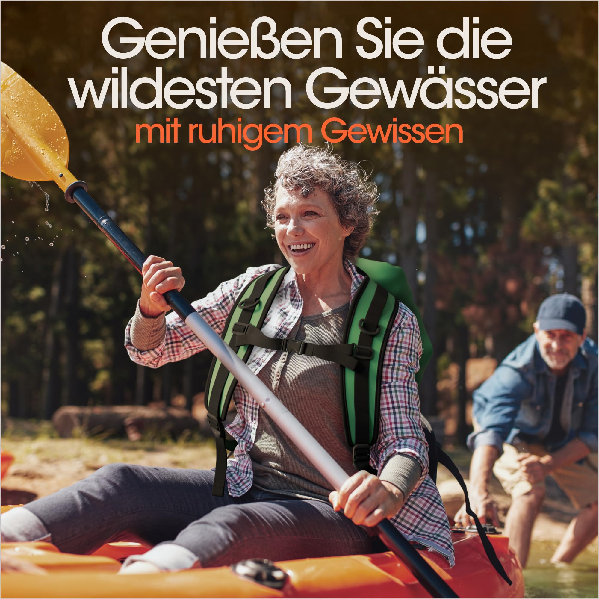 Earth Pak – Wasserdichter Packsack mit Schultergurt und wasserfester Handyhülle – Ideale Rolltop Tasche beim Kajak Fahren, Wandern, Camping, Angeln, Bootfahren und Rafting