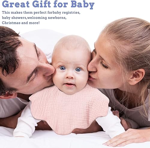 Miniatura 6 de EllieHouse Baberos para bebés para niñas y niños, paquete de 10 baberos de muselina de algodón para bebés y niños pequeños