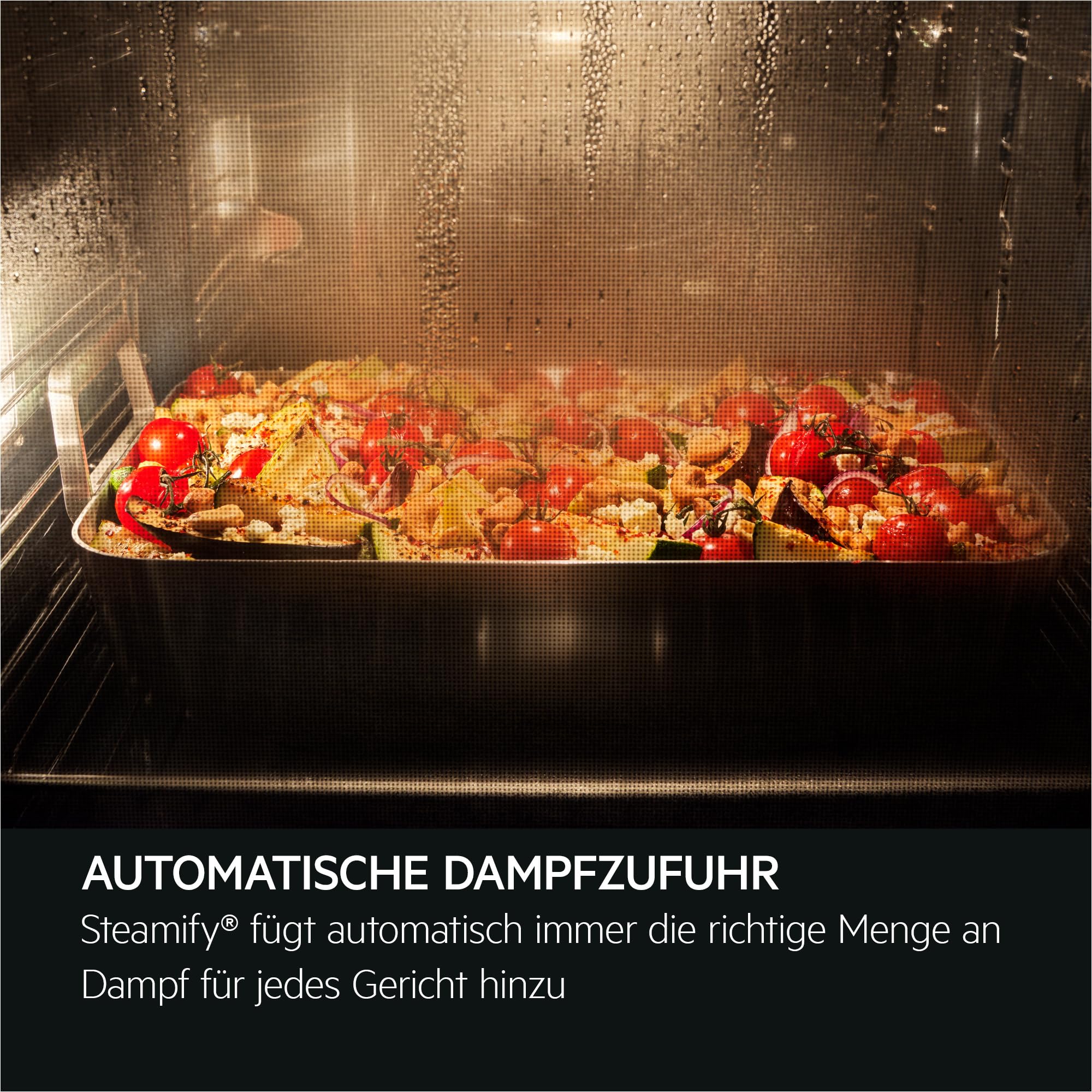 AEG Wifi Einbau-Dampfbackofen, Multidampfgarer, Serie 9 Touch-Swipe-Display XL, mit Schritt für Schritt assistiertem Kochen, Made in Germany,100% Auto-Dampf & SousVide, App-Rezepte, TP9SB82WAB