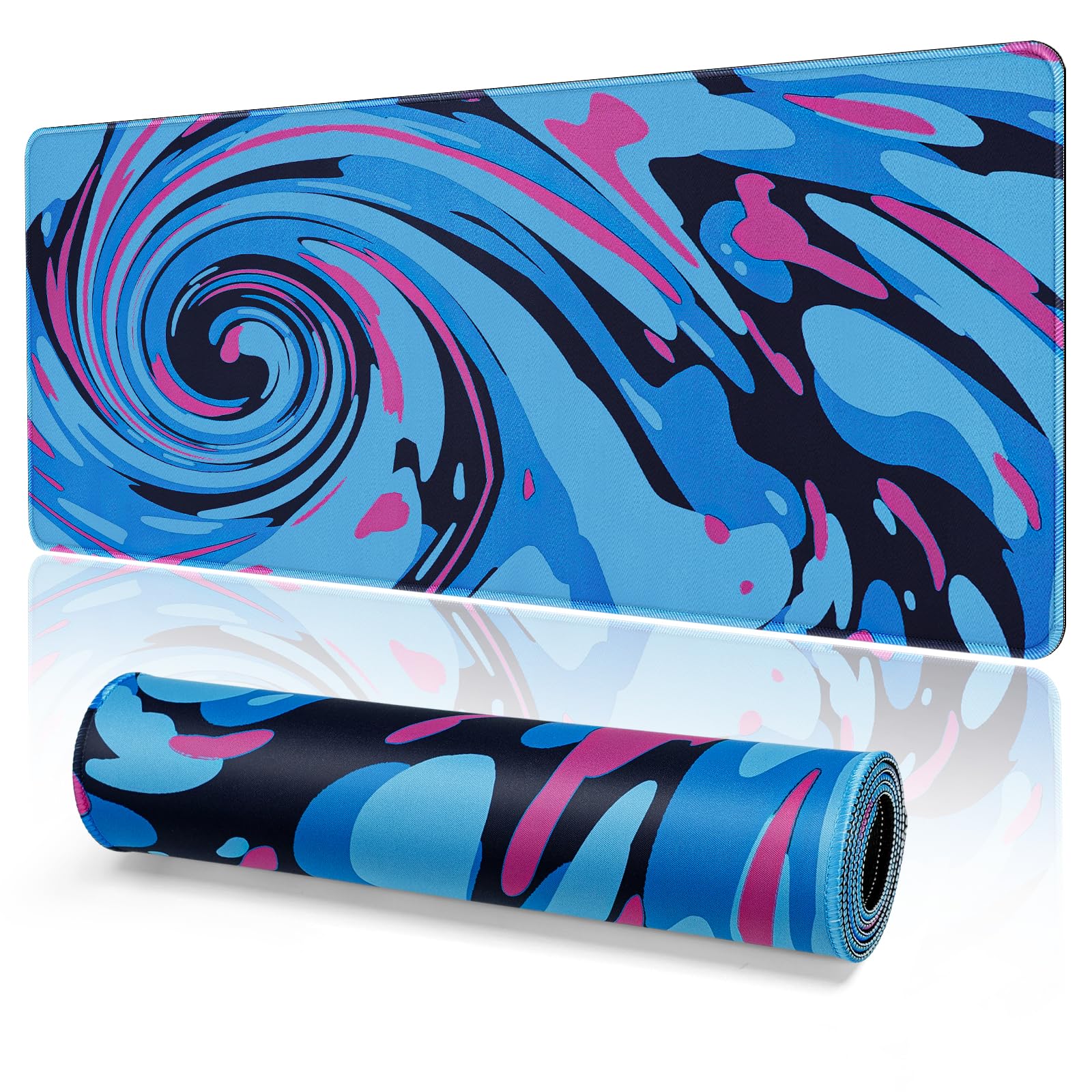 YUWLDD Mouse Pad Gaming Large Desk Pad (31.5 x 11.8 x0.12 inch) Washable Keyboard Pad Laptop Desk Mat, Japanese Mouse Pad with Anti-Slip Rubber Base. (MousPad Y-14) (MousePad A13)