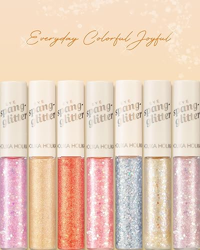 Miniatura 4 de HOLIKA HOLIKA Joyful Spanglitter - Sombra de ojos de gel líquido, brillante y brillante, purpurina colorida brillante, fórmula de fijación de gel