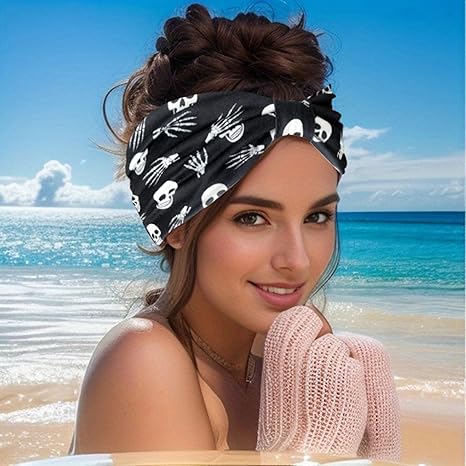 Women's Fashion Skull Headband, Hairband for Girls
