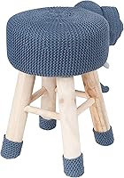 Vista 6 de AC Pacific Woodland - Taburete de elefante para niños, silla otomana de madera con temática de animales con tela de felpa suave, patas de madera