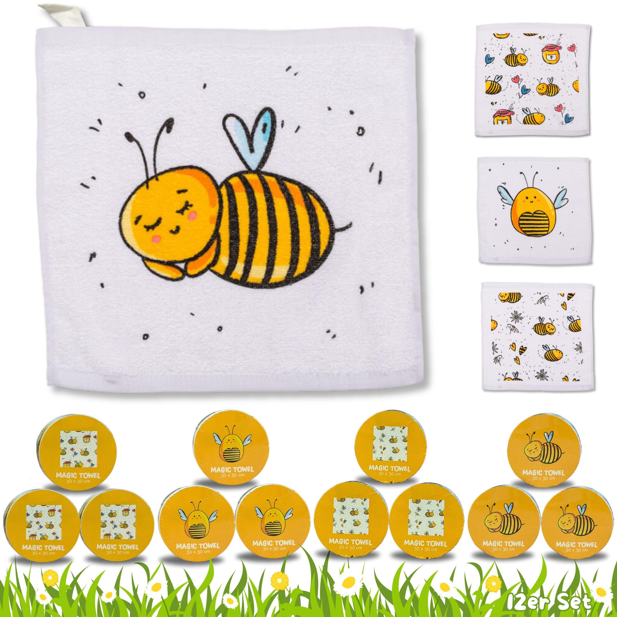 Set 4 Asciugamani Magici Per Bambini – Cotone 100% Con Motivi Unicorno, Lama E Animali – Regalo Compleanno, Premio, Giveaway - 2