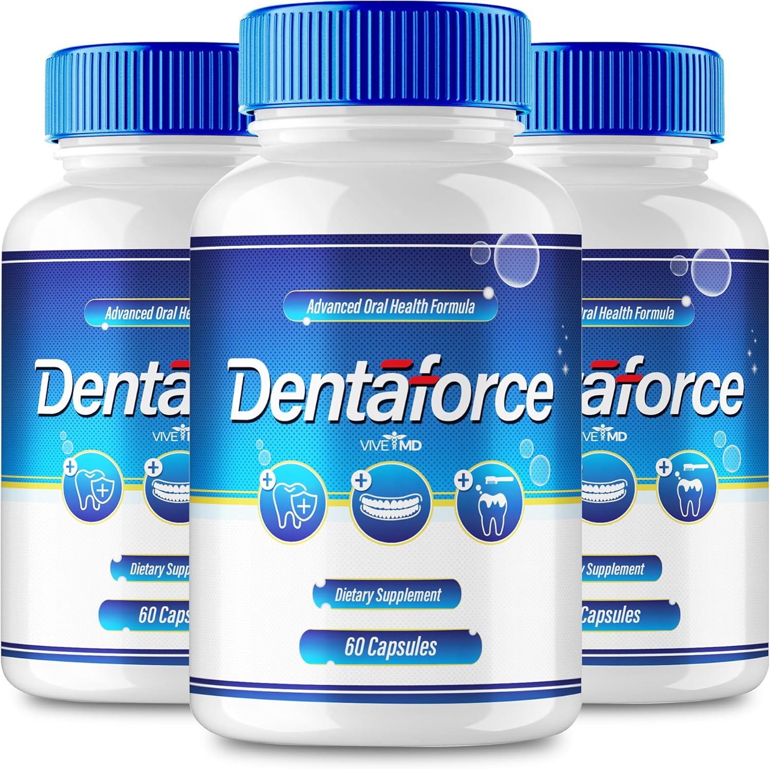 Dentaforce Capsules, All Natural Care for Teeth and Gums, Dental & Gum Health Formula Pills – Maximum Strength Vitamin and Minerals for Overall Oral Protection, Denta Force Reviews (3 Pack)