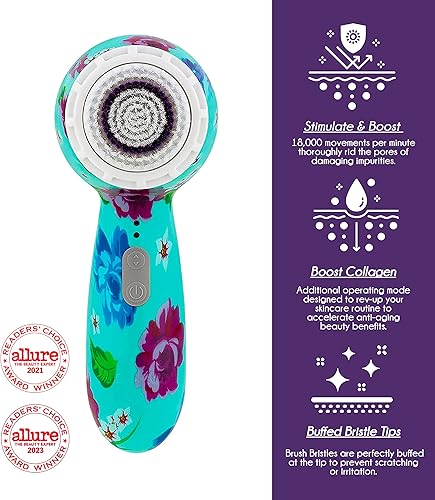 Michael Todd Beauty Soniclear Allure 2024 Best of Beauty Winner - Sistema de cepillo de limpieza facial + exfoliación con 3 velocidades, cabezal de