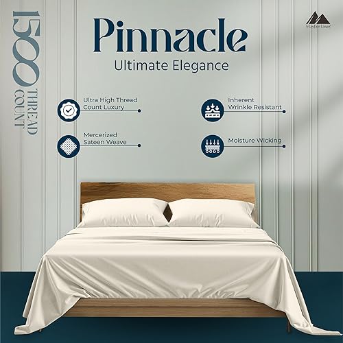 Miniatura 8 de Mayfair Linen Juego de 2 fundas de almohada de 1200 hilos, tamaño King, 100% algodón Supima puro de fibra extralarga, para dormir, suave y sedosa en