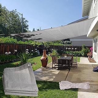 SNWGPLY Toldo Furgoneta Camper, Toldo Vela Rectangular, Toldos Exterior, Gris, Resistente Al Desgaste, Antienvejecimiento, Sin Acumulación De Agua, para Jardines Botánicos, Playas, Patios Traseros