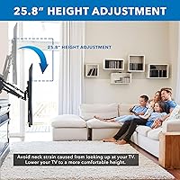 Vista 3 de Mount-It! Fireplace Mantel TV Wall Mount, Above Fireplace Drop Down TV Mount, Pull Down Mantle Mount with Spring Assist, Sizes 42-65 inches with