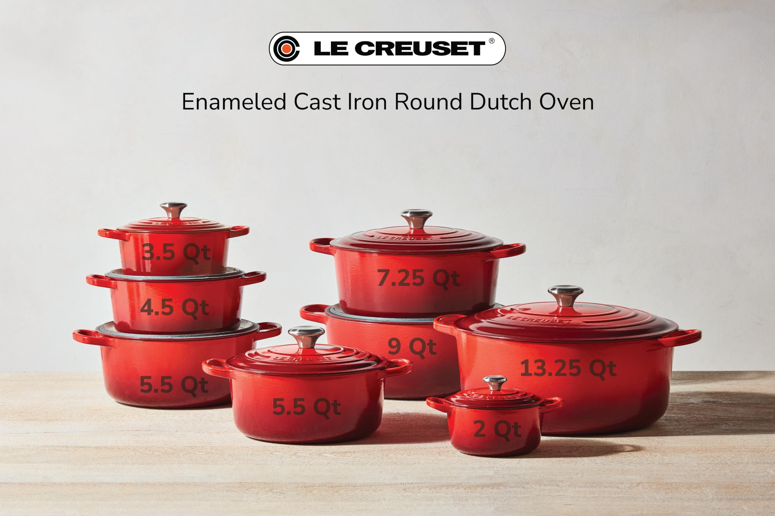 Le Creuset Enameled Cast Iron Signature Round Dutch Oven, 7.25 qt