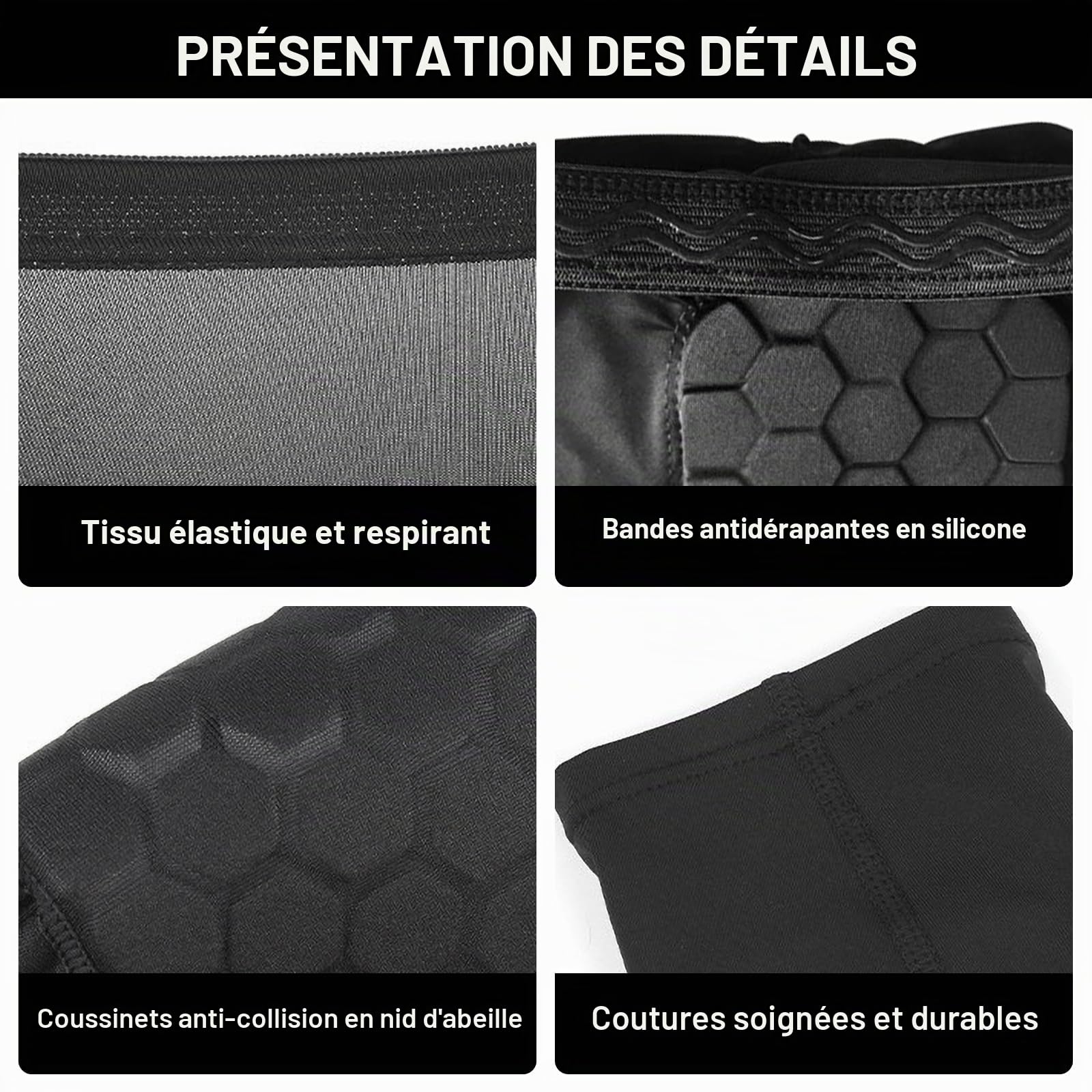 Protège Tibias de Football, Ski Shin Guards, Protection Professionnelle du Mollet, Manchon de Protection des Mollets avec Coussinets Cellulaires, Respirants et Légers pour Sport