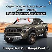Vista 2 de EcoNour - Parasol plegable para parabrisas de Toyota Tacoma 2016-2025 2026, accesorios para camioneta de 2 puertas y 4 puertas, protector de visera