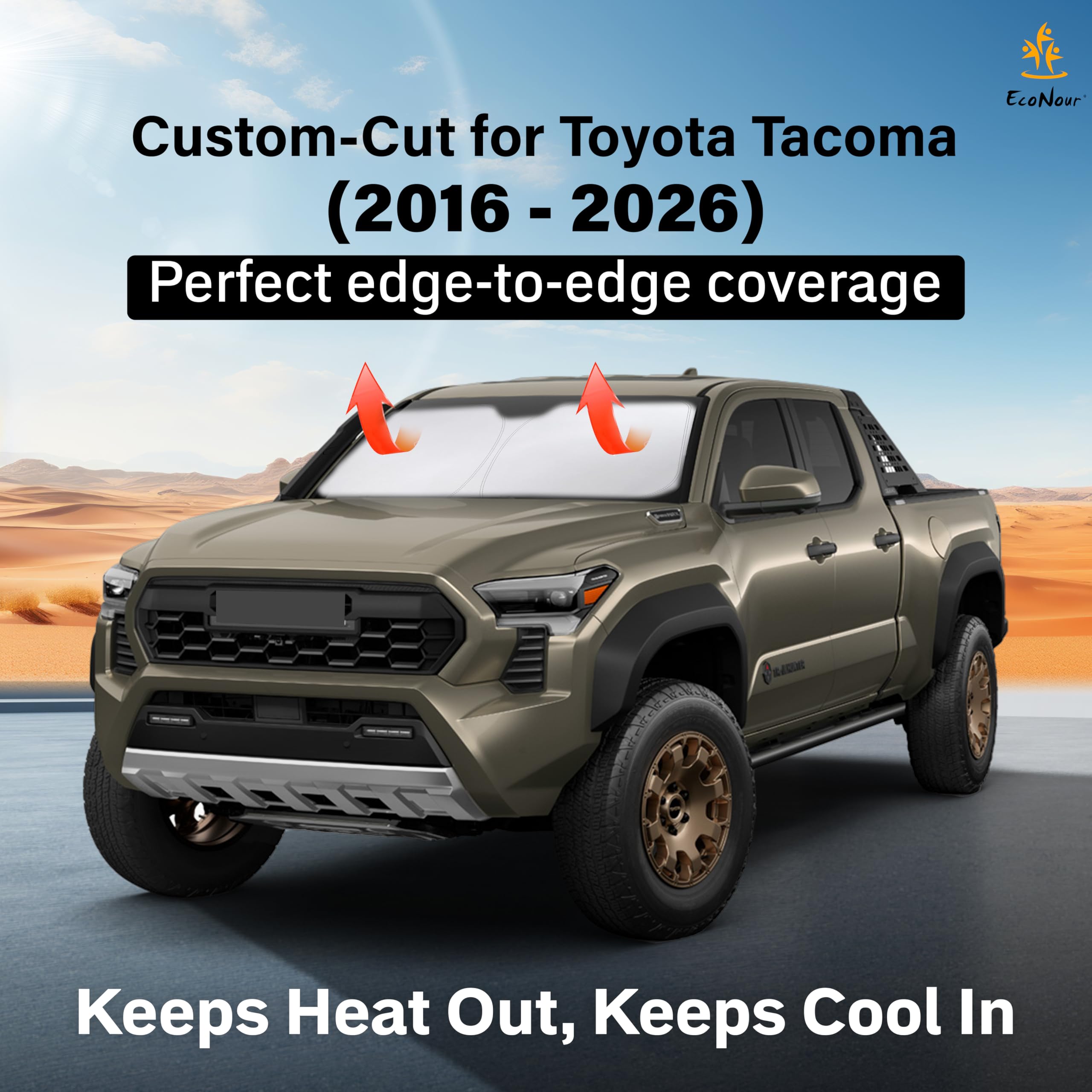 EcoNour Windshield Sunshade Compatible for Toyota - Key Features
