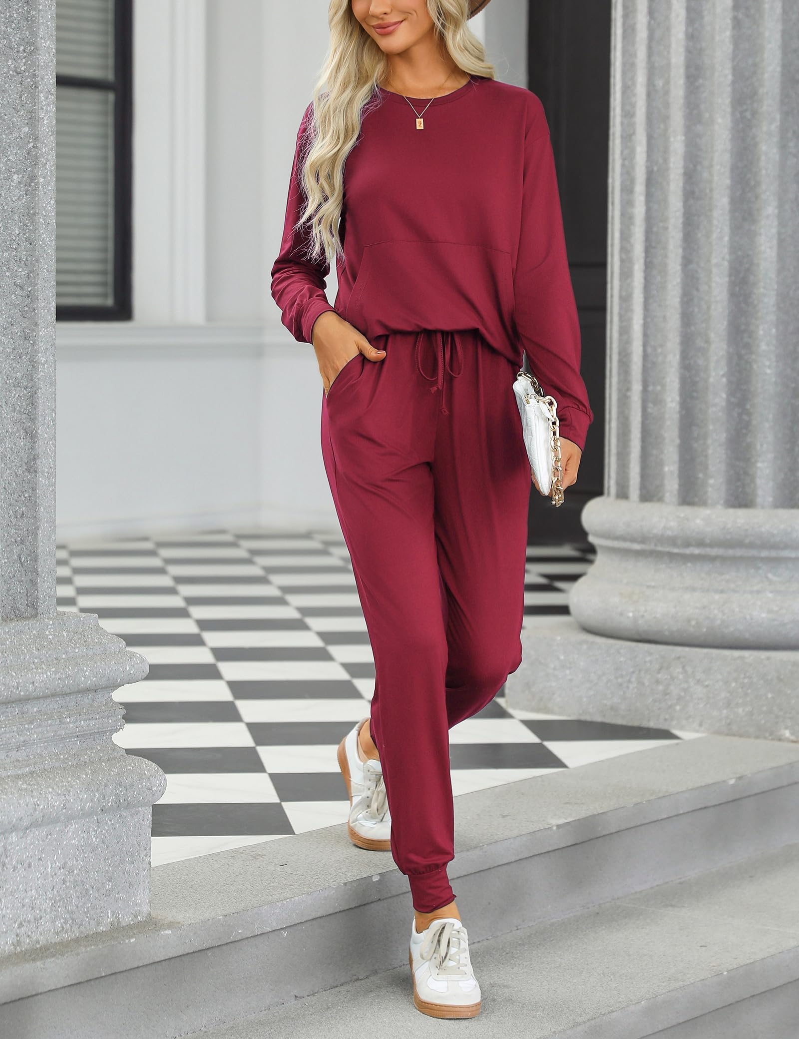 Irevial Sportivo Donna Completo,Completi Sportivi Donna Due Pezzi, Tuta Donna Sportiva Estiva, T-Shirt & Pantaloni Casual, Elegante Tuta Donna Ginnastica per Jogging, Training, Casa, Fitness