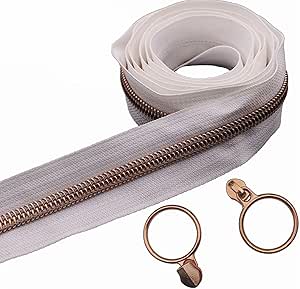 Leekayer #5 Metallic Nylon Coil Zippers By The Yard Bulk 10 - View #6