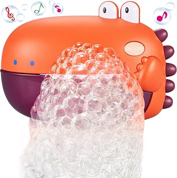 Grechi Dinosaur Bath Toys,Bubble Machine with 12 Childrens Songs.