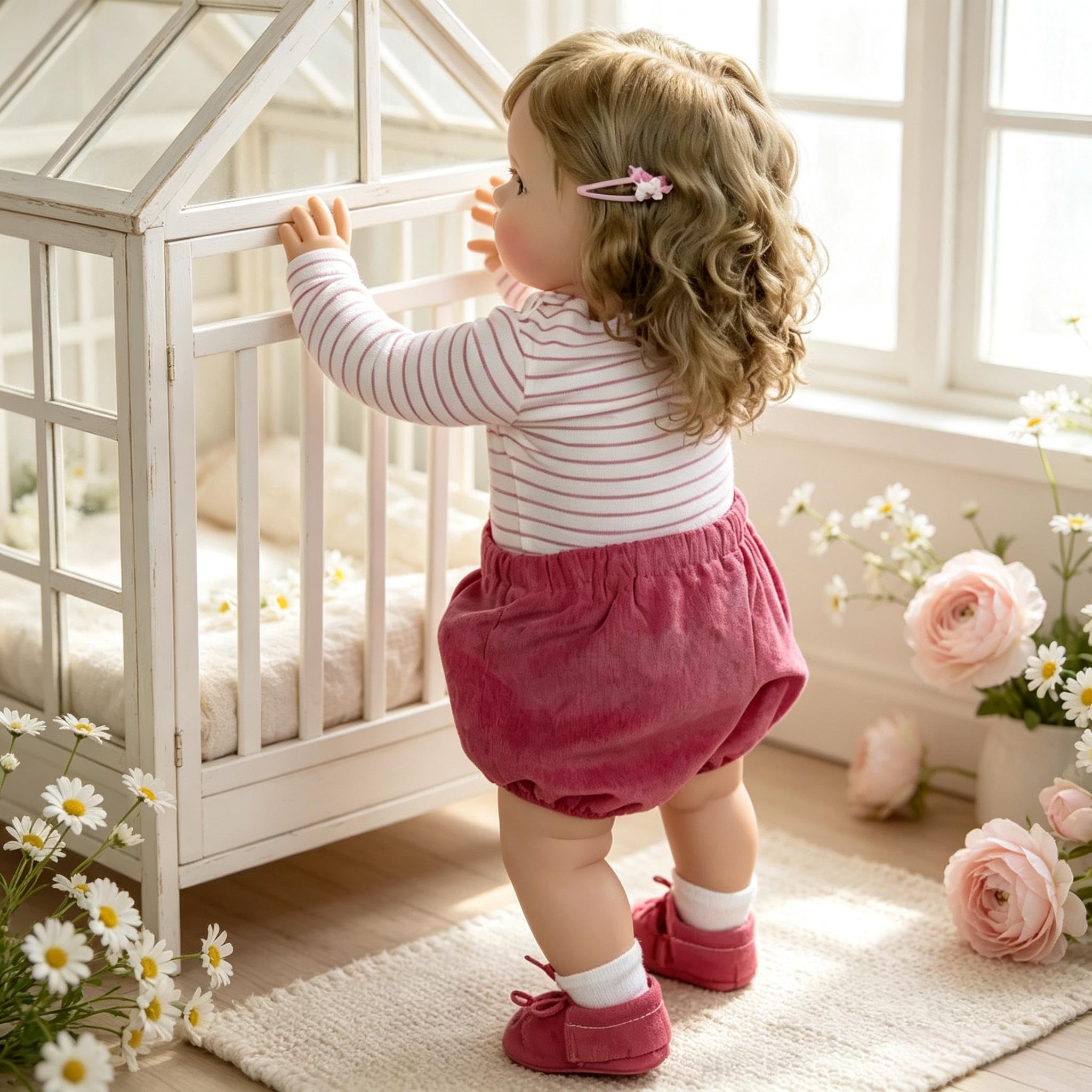 RXDOLL Duży rozmiar realistyczne lalki Reborn maluch dziewczynka Pippa 66 cm realistyczne lalki Reborn Baby Dolls miękka tkanina winylowa ciało lalki niemowlęce, które wyglądają jak prawdziwe życie
