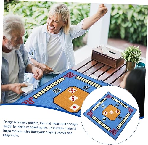 Miniatura 8 de Toyvian Juego de 2 manteles Mahjong, tapete de juego de mahjong, tapete antimahjong, tapete de juegos de mesa, tapete de póquer de mahjong, tapete