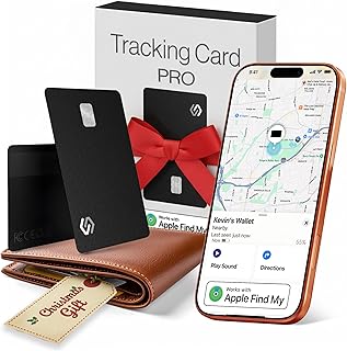 SPOTMINDERS Apple MFi Certified Credit Card Wallet Tracker PRO (iOS Only) Works with Apple Find My Tracking Card for Wallet Rechargeable Tag IP68 0.07in Slim iPhone Item Finder for Luggage Tags Purse