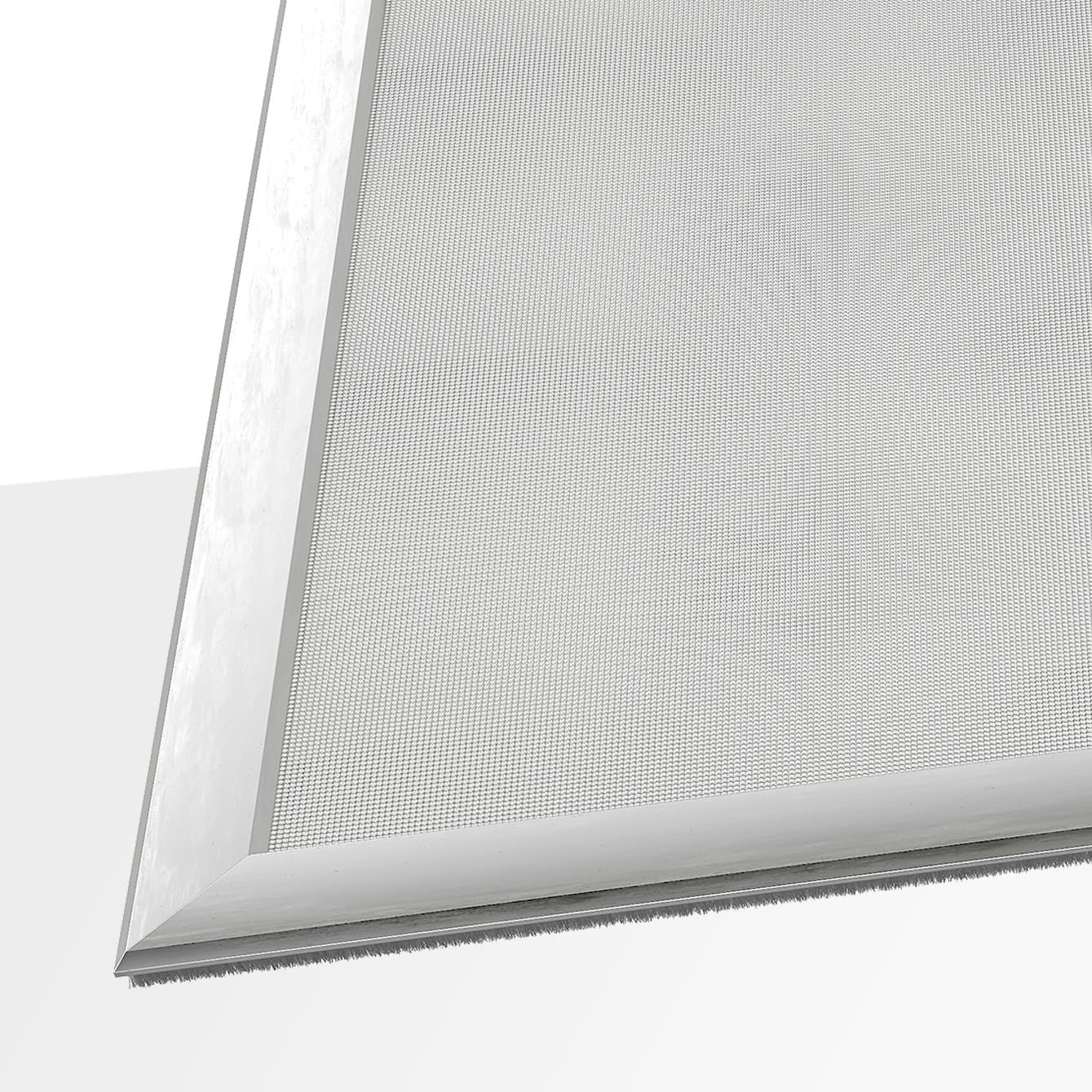 Kellerschachtabdeckung Lichtschachtabdeckung nach Maß - Profiqualität, Made in Germany, robuste Aluminium-Profile, V2A Edelstahl-Gewebe, kratzfeste Oberfläche (Silber/Alu, 160 x 70 cm)