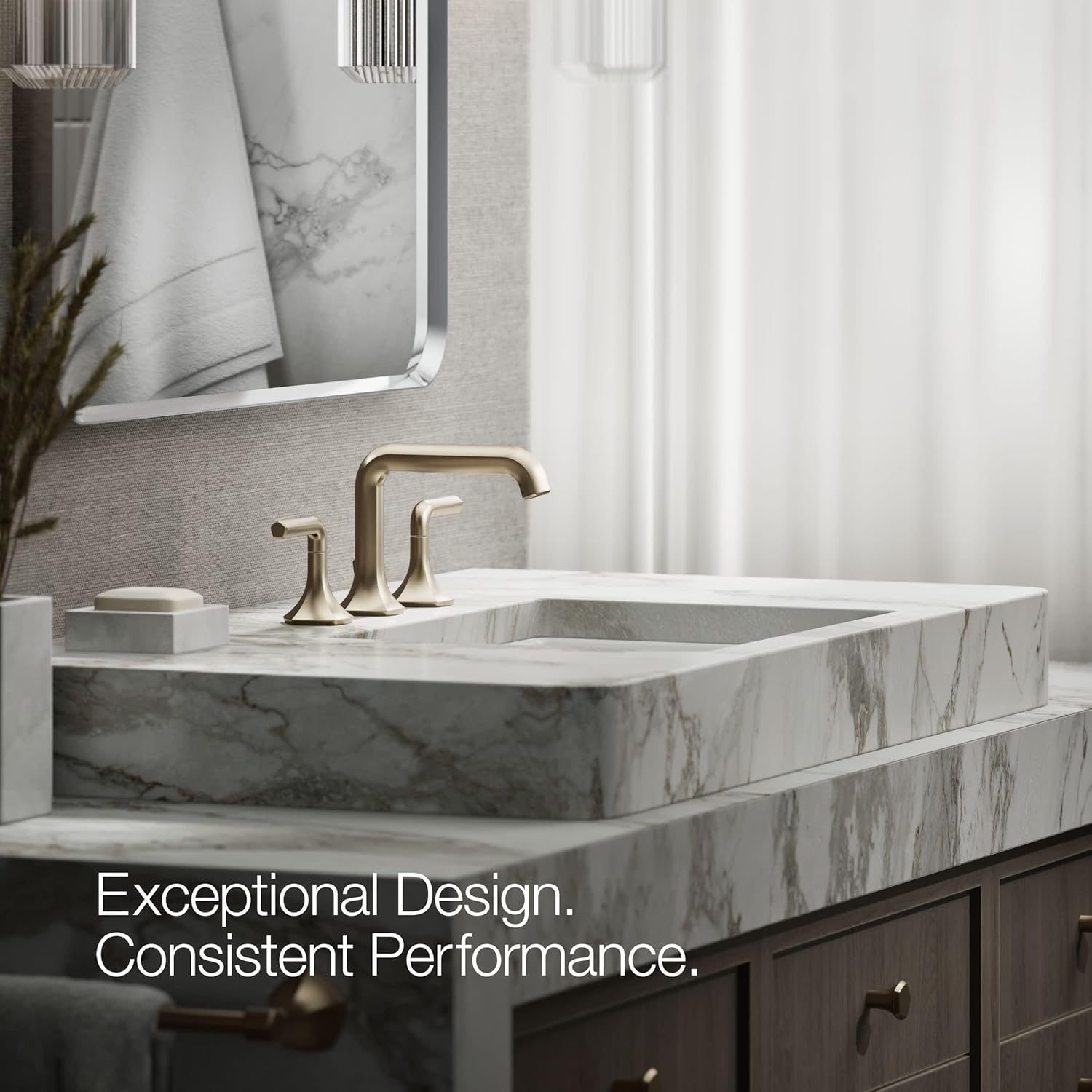 KOHLER K- 27009-K-BV OCCASION™ LAV STRAIGHT SPOUT, Vibrant Brushed Bronze
