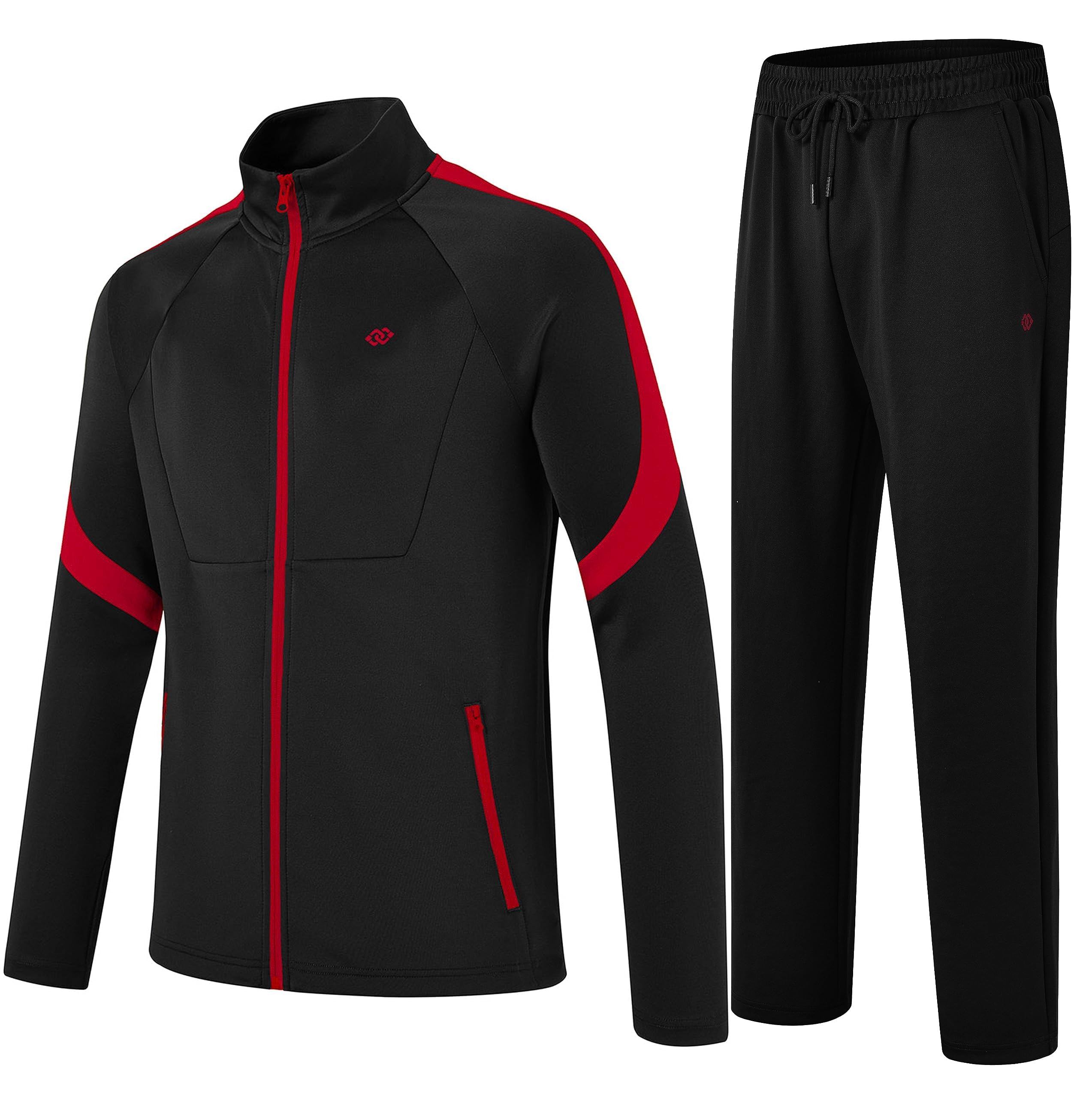 MoFiz Chándal para Hombre Cálido Traje Deportivo de Cuello Alto con Cremallera para Actividades al Aire Libre