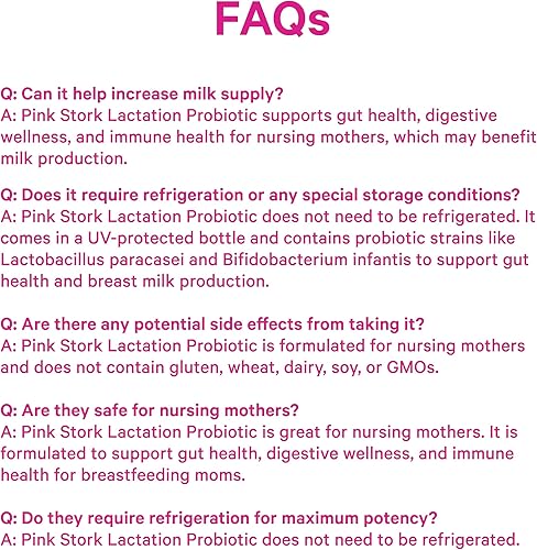 Miniatura 9 de Pink Stork Probiótico de lactancia total probióticos para mujeres suplementos de lactancia para aumentar la leche materna  lactancia 10 mil millones