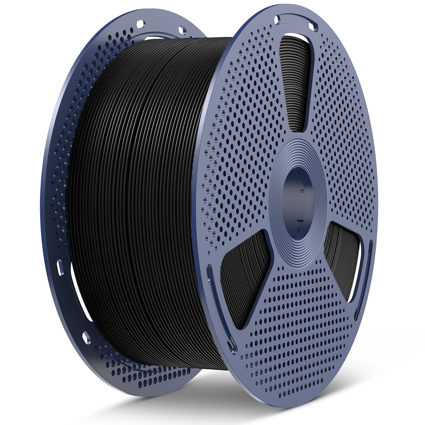 SUNLU Large Spool 5KG PLA Filament, PLA 3D Printer Filament 1.75mm, Less Stringing Good Layer Adhesion High Toughness,Big Roll PLA Filament, 5KG Spool (11lbs), PLA Black