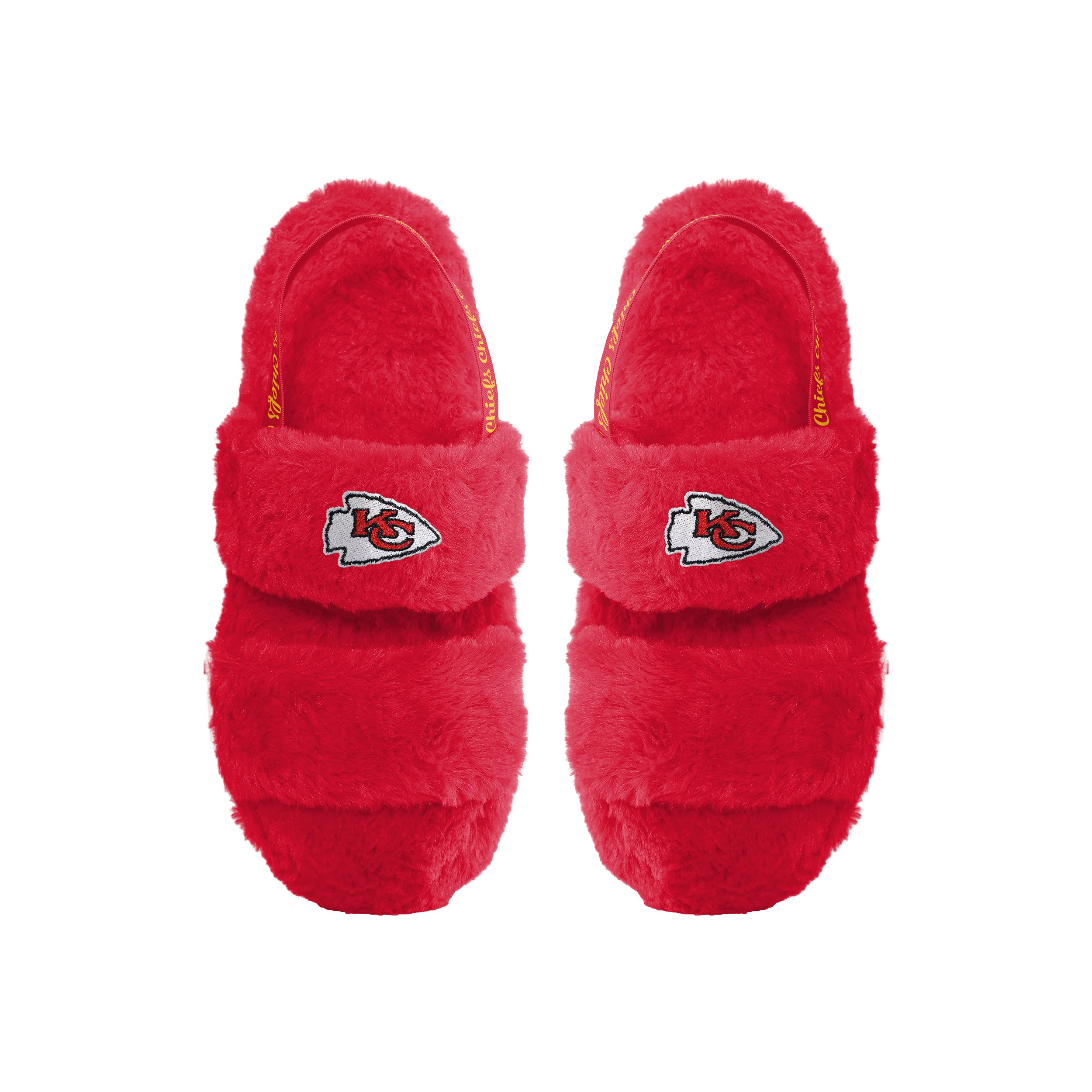 FOCO Kansas City Chiefs NFL Womens Heel Strap Wordmark Slide - L