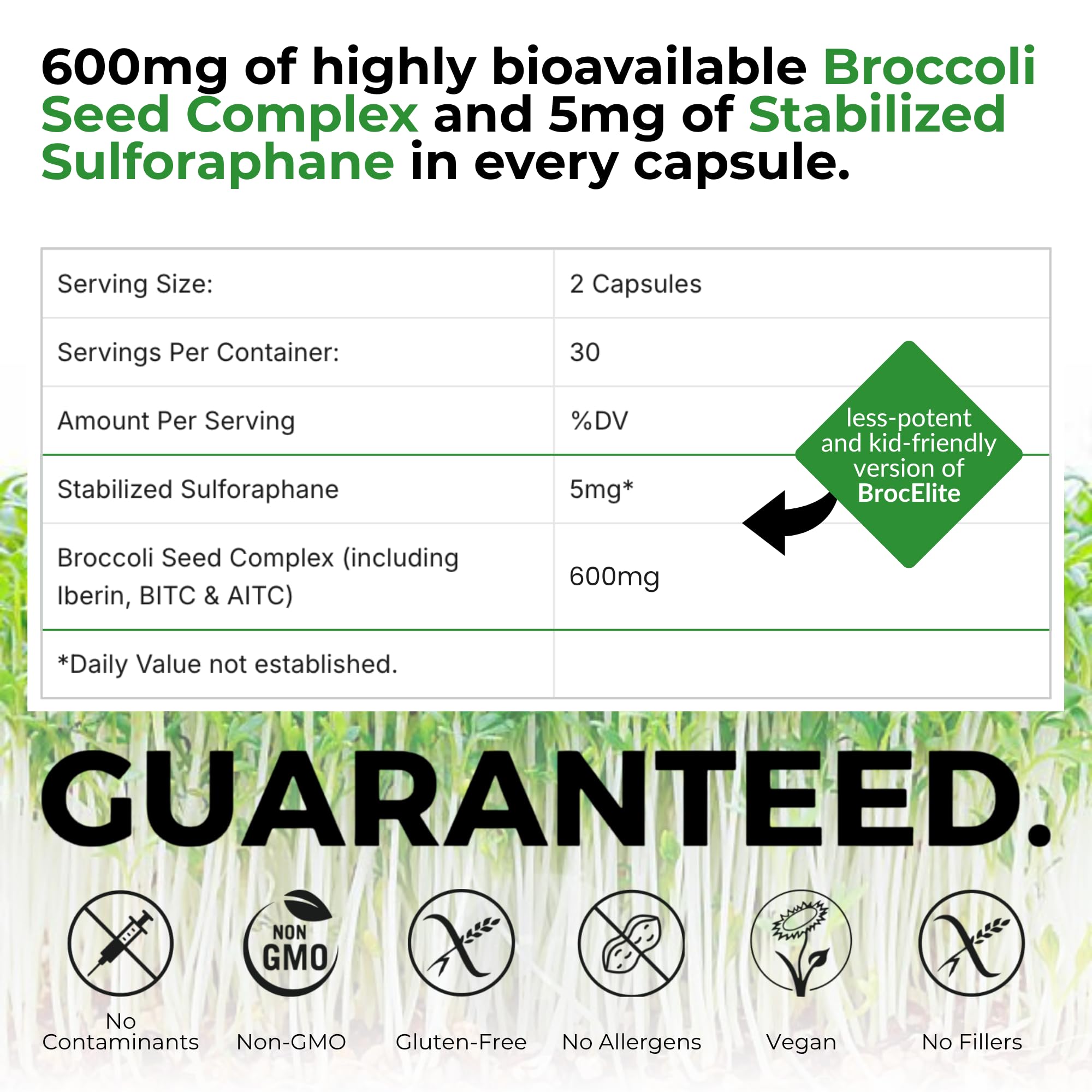 BrocElite Mara Labs Kids | Broccoli Supplement for Children | 60 Capsules — Amazon image 2