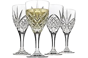 Godinger Dublin 6.75 oz. Crystal White Wine Glasses (Set of 4)