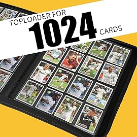 Trading Card Binder 16 Pocket, GERMUN PU Cover Card Binder for 1000+ Cards, Premium Trading Card Holder Folders, Double Sided Pocket Card Album for MTG, TCG (Dark Green)