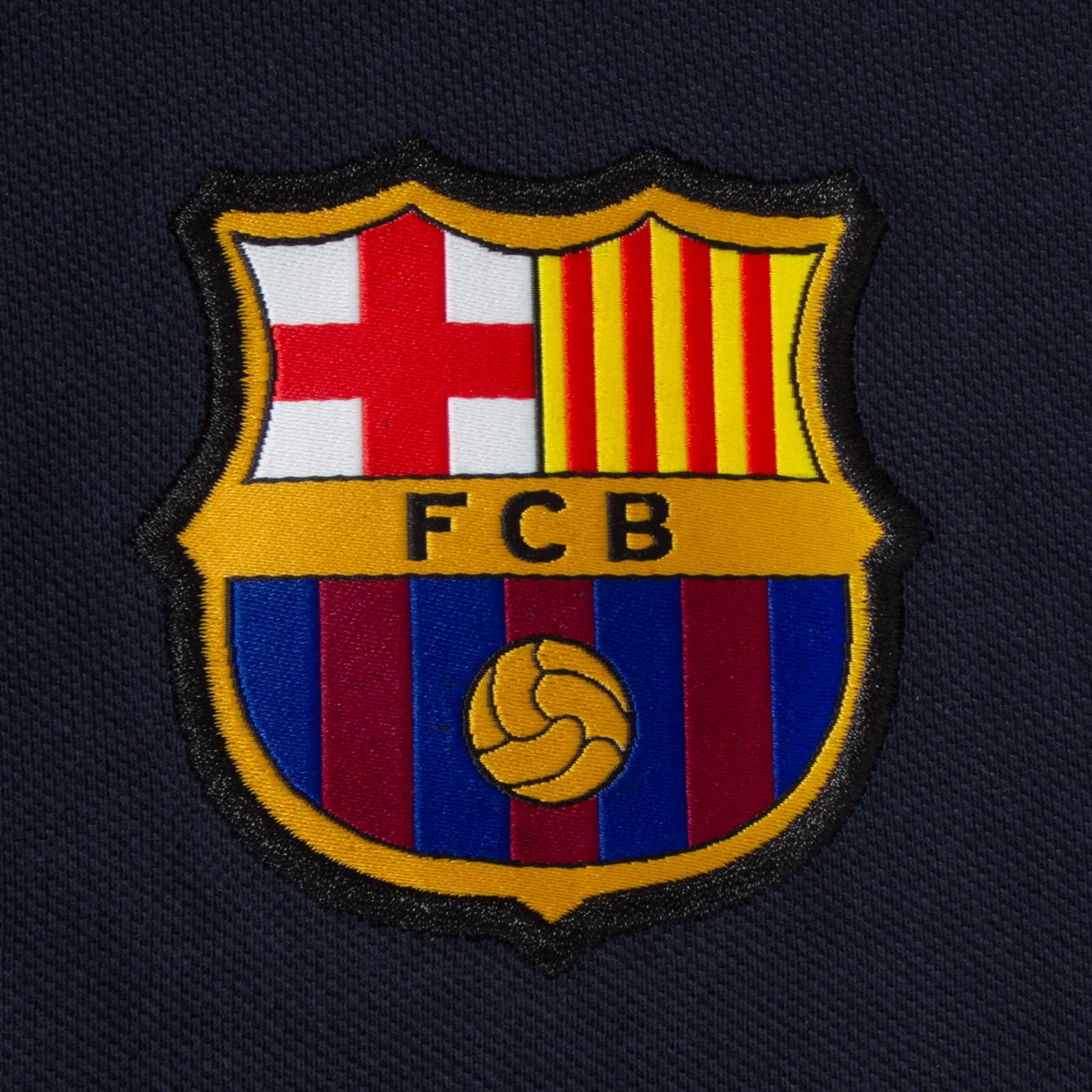 FC Barcelona - Polo Oficial para Hombre - con el Escudo del Club - Azul Marino