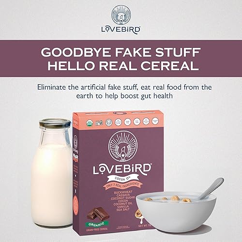 Miniatura 41 de Lovebird Paquete de 3 cereales sin azúcar sin gluten, cereales orgánicos sin cereales, sin lácteos, sin azúcar, sin refinado, bocadillos saludables