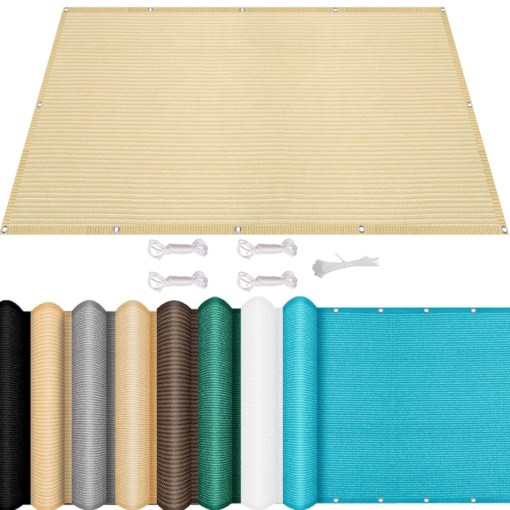 Filet d'ombrage respirant 240x450 pour des déjeuners frais sur le balcon