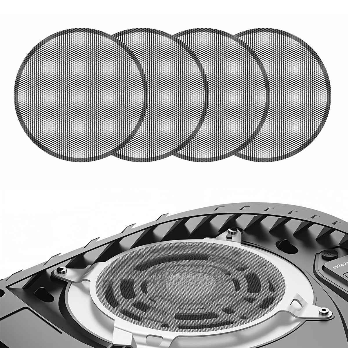 ZORBES® 4Pcs for PS5 Console Dust Filter Dustproof Mesh Case Cover Easy Cleaning Faceplate Ventilator Game Accessory for PlayStation 5, 11cm Diameter Protective Covers Anti Dust Filter Covers-picture-12