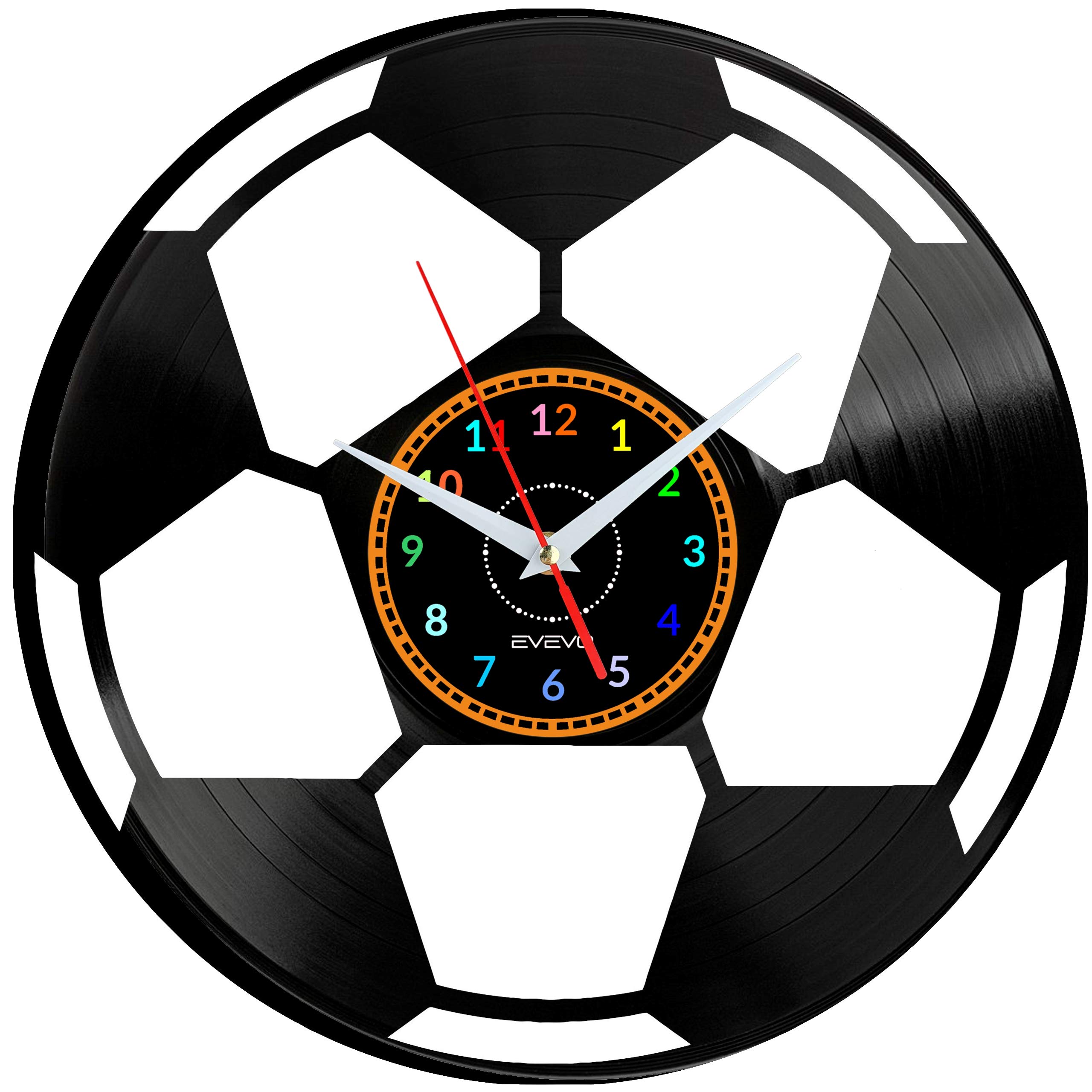 Cadeau Amateurs De Sport Horloge Murale Décorative Moderne En Plaque Vinyle W1392
