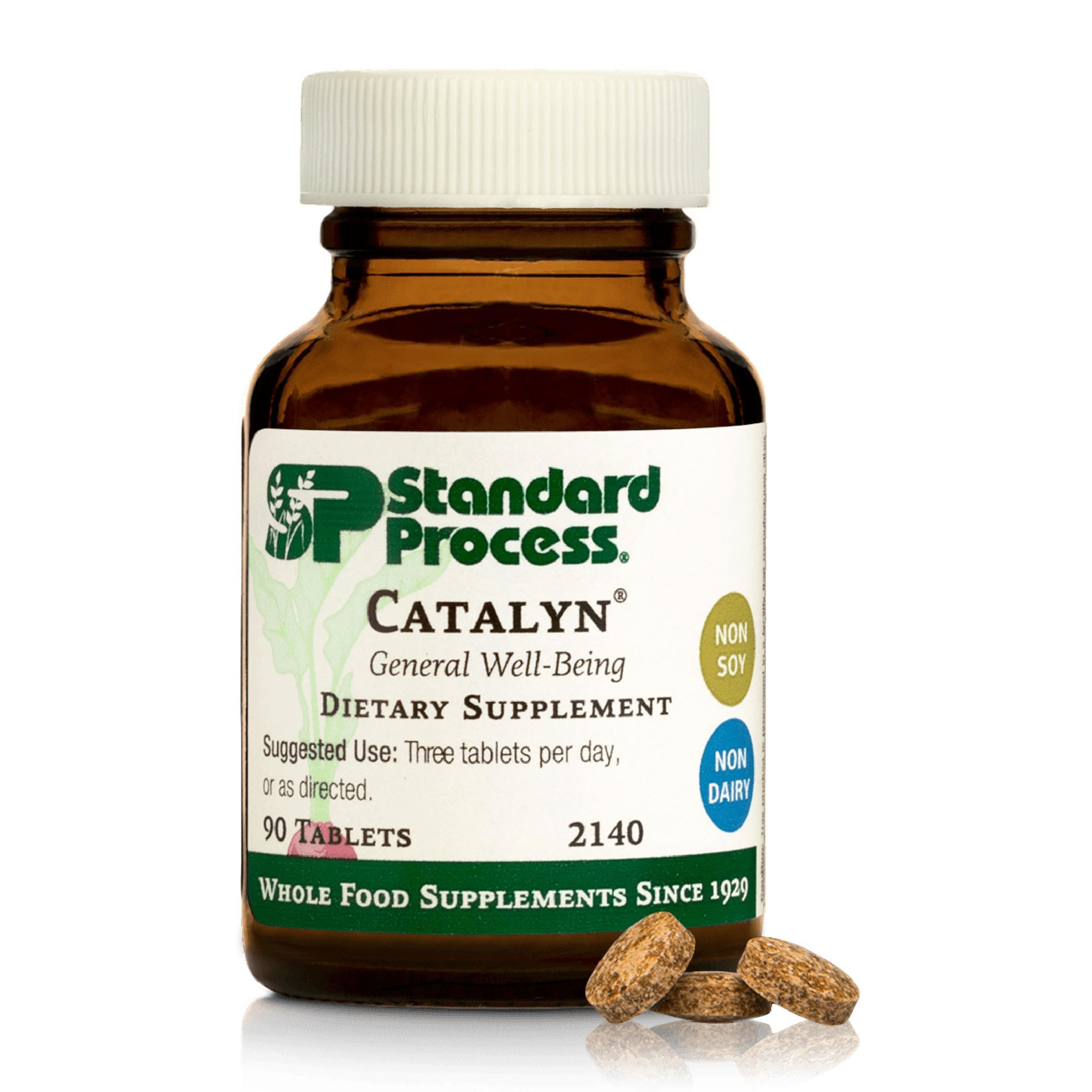 Standard Process Catalyn, General Well-Being Supplement, 90 Tablets Unflavored 90 Count (Pack of 1)