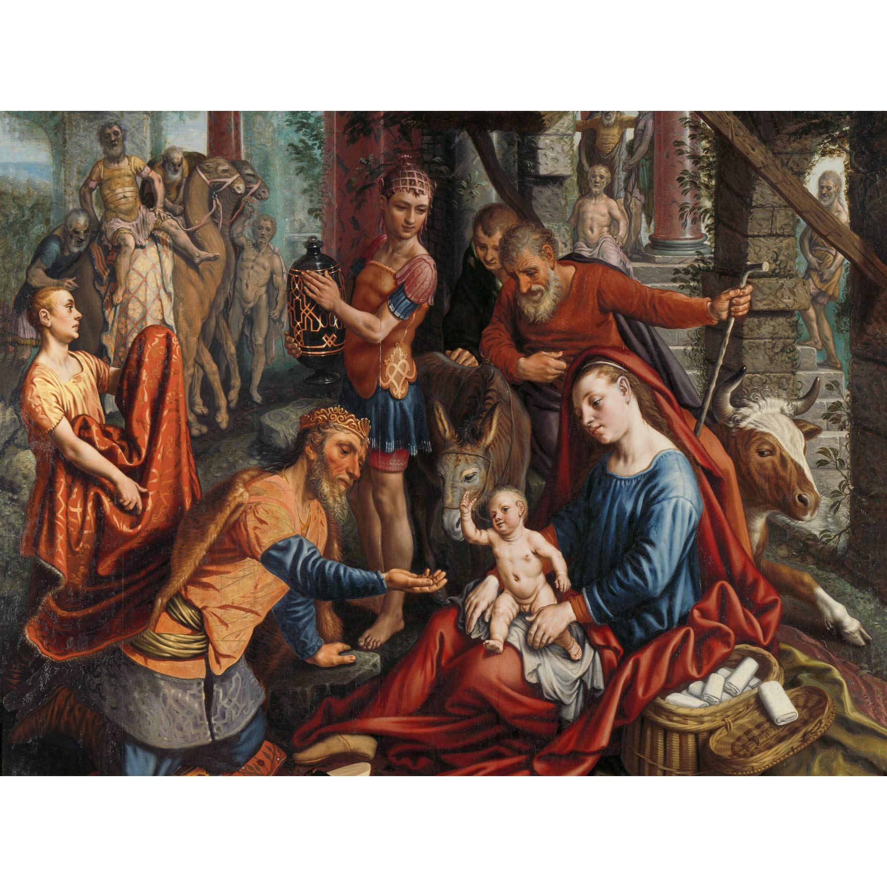 Artery8 Pieter Aertsen The Adoration Of The Magi Aertsen Premium Wall Art Canvas Print 18X24 Inch