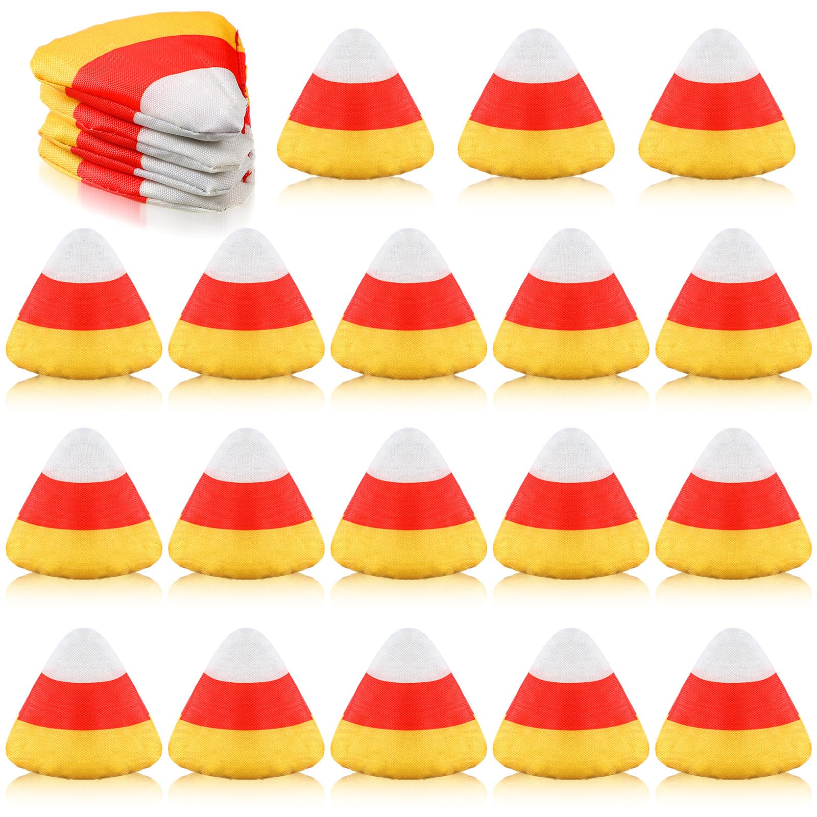 Foilswirl 24 Pcs Cornhole Bean Bags, Orange and Yellow, Halloween