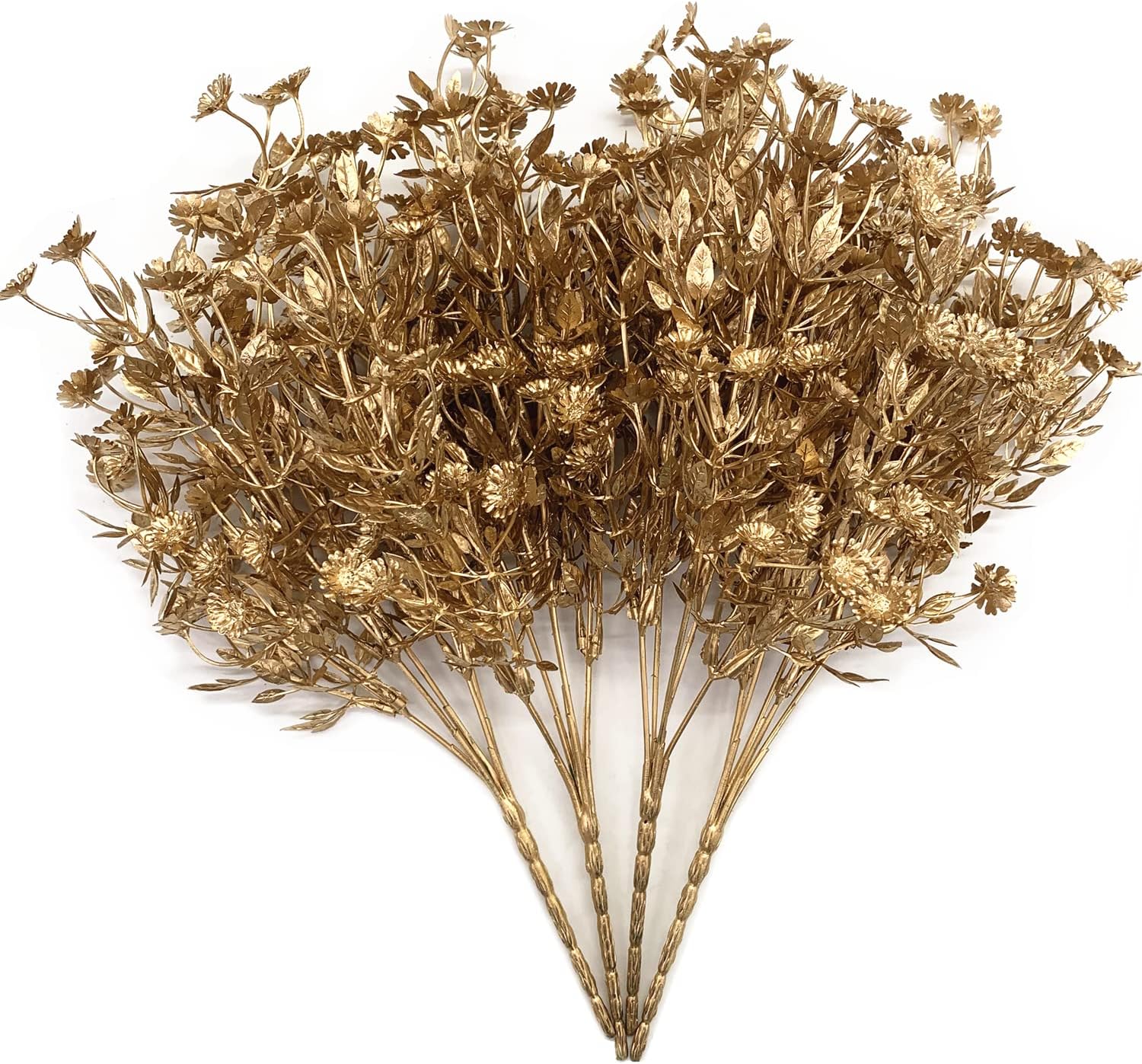PASYOU Artificial Gold Flowers, Plastic Simulation Plants