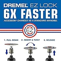 Vista 4 de Dremel EZ456B - Ruedas de corte para herramientas rotativas EZ Lock de 1 1/2 pulgadas, accesorios de corte de herramientas rotativas, perfectos