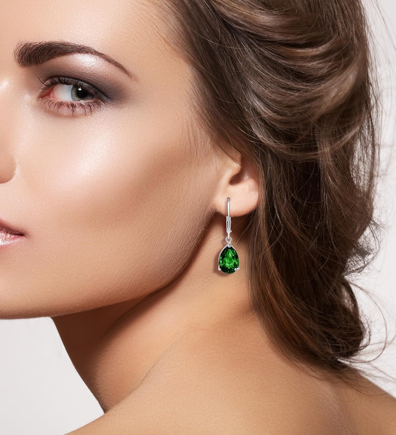 10 Pairs Dangle Earrings for women Fashion Pack- Flawless Cubic Zirconia Leverback Earrings for Teens Girls with Silver/Gold -Hoop - Image 5