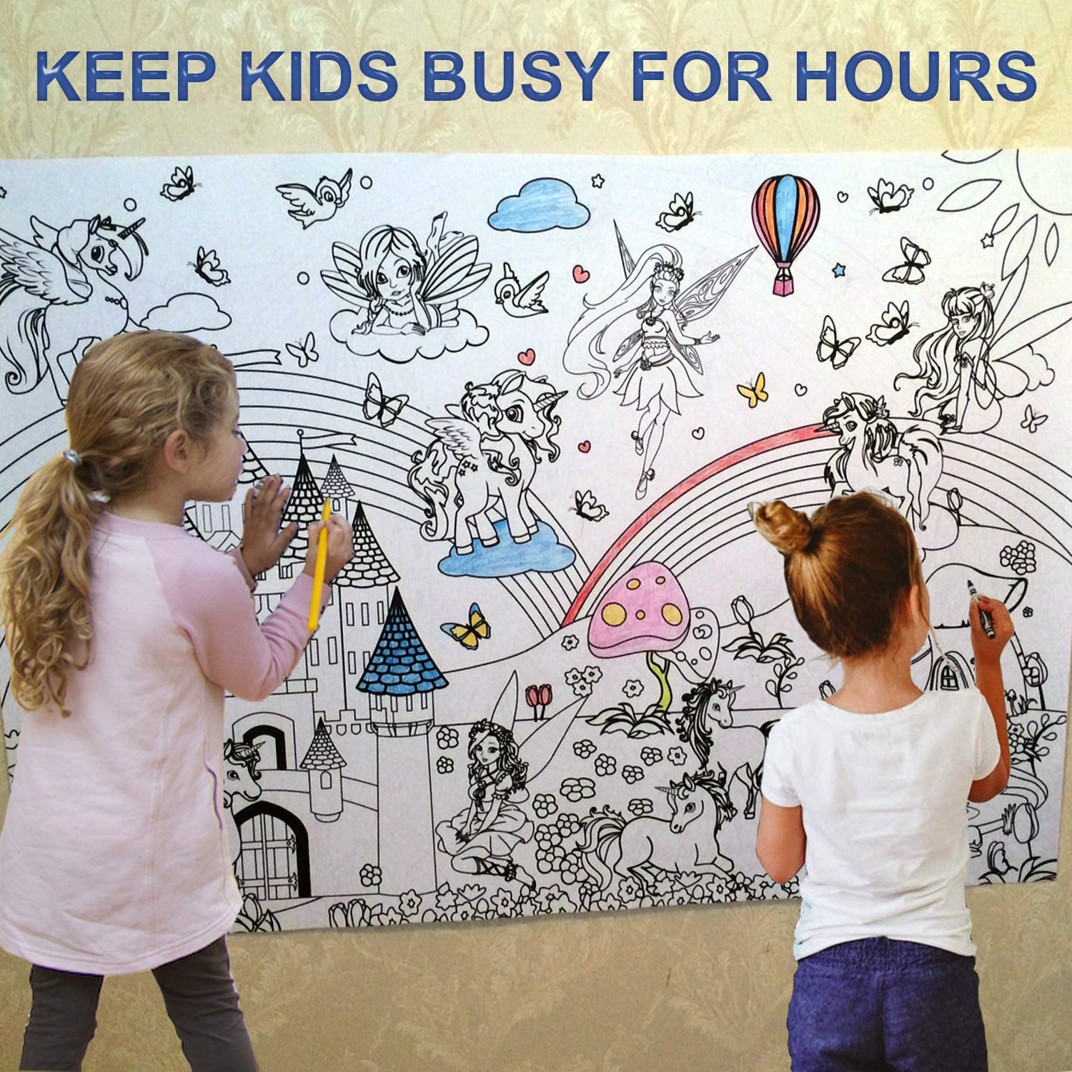 Buy ALEX Art, Giant Coloring Poster Unicorn and Fairy Wall Huge