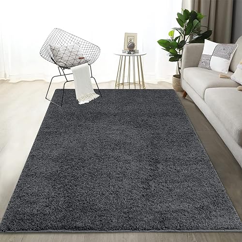 Fashionwu Shag Rugs - Alfombras suaves y peludas para sala de estar, esponjosas y no desprende pelusa, alfombra suave y acogedora para entrada,