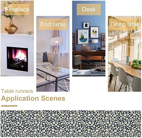 Miniatura 208 de Camino de mesa ondulado de los años 70, retro, hippie abstracto, vintage, verde, rosa, con estampado de ondas para el hogar, cocina, comedor, patio,